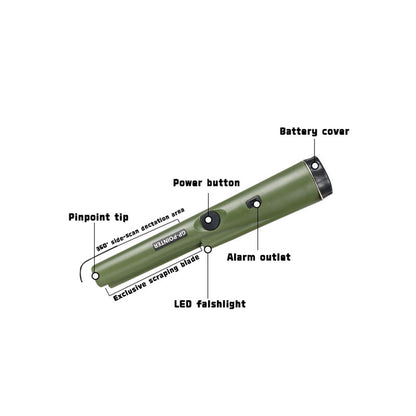 Metal Detector Pinpointer - Waterproof Handheld Pin Pointer Wand - Search Treasure Pinpointing Finder Probe for Kids & Adults