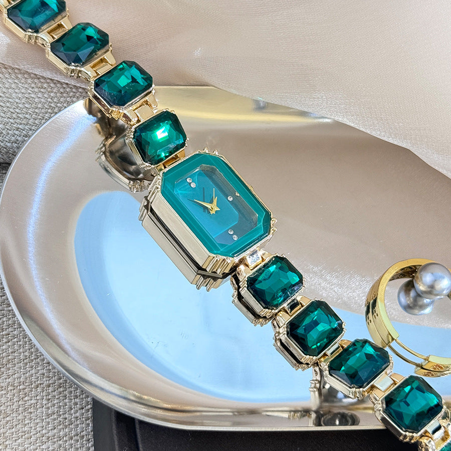 Luxury Women’s Crystal Bracelet Watch Minimalist Dial Diamond Bangle