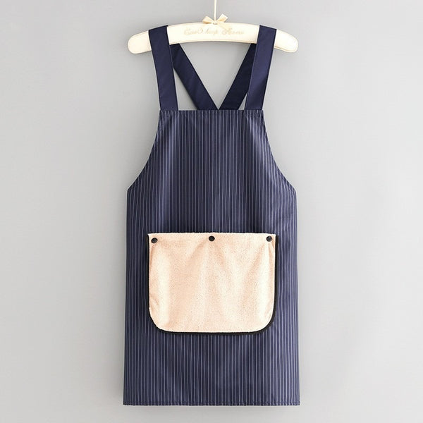 Cooking Apron Waterproof Cross Back