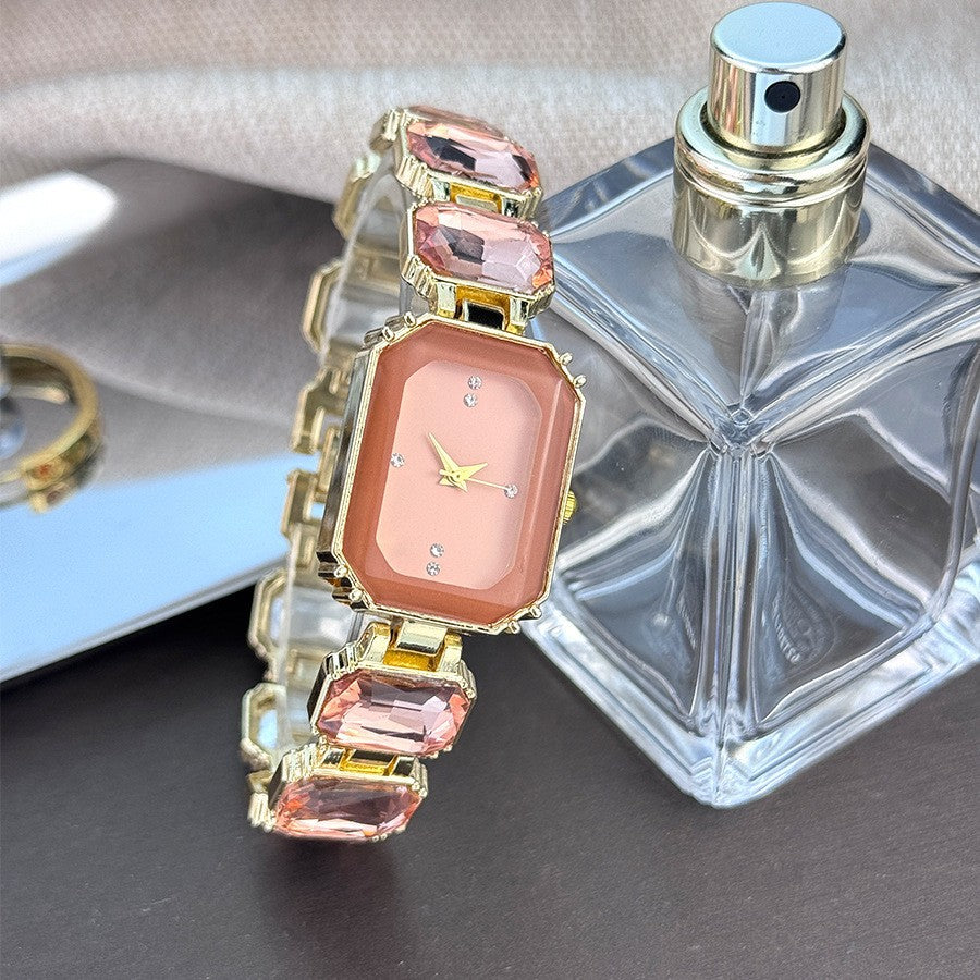 Luxury Women’s Crystal Bracelet Watch Minimalist Dial Diamond Bangle