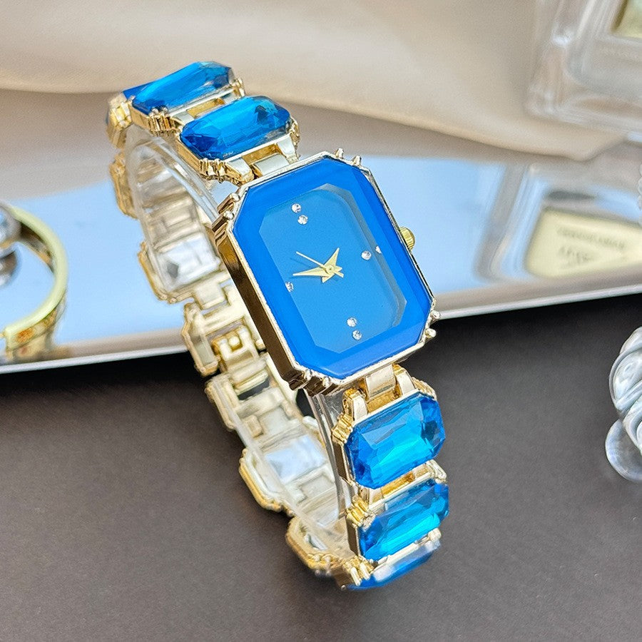 Luxury Women’s Crystal Bracelet Watch Minimalist Dial Diamond Bangle