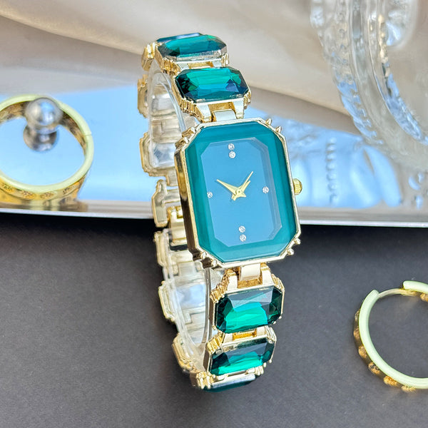 Luxury Women’s Crystal Bracelet Watch Minimalist Dial Diamond Bangle