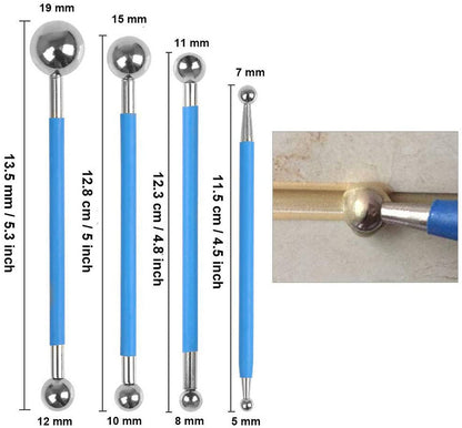 4-Piece Metal Ball-Tip Grouting Tool Set