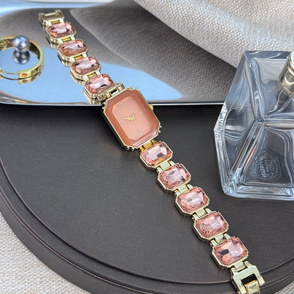 Luxury Women’s Crystal Bracelet Watch Minimalist Dial Diamond Bangle