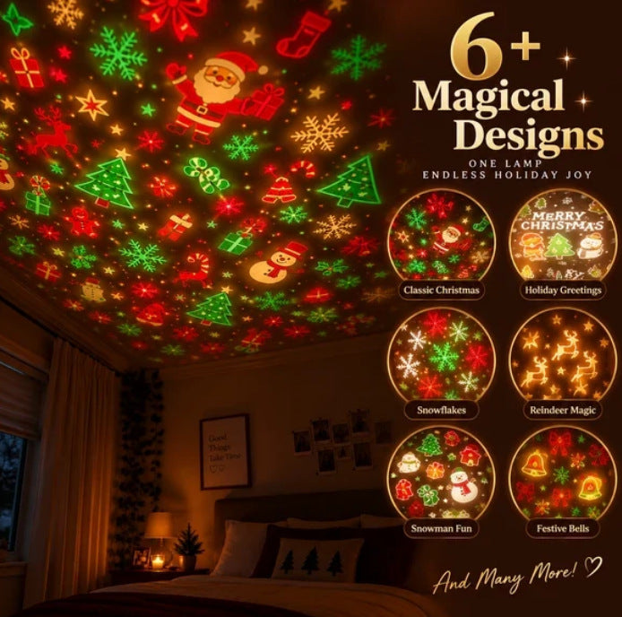 Christmas Night Light with 6+ Holiday Patterns