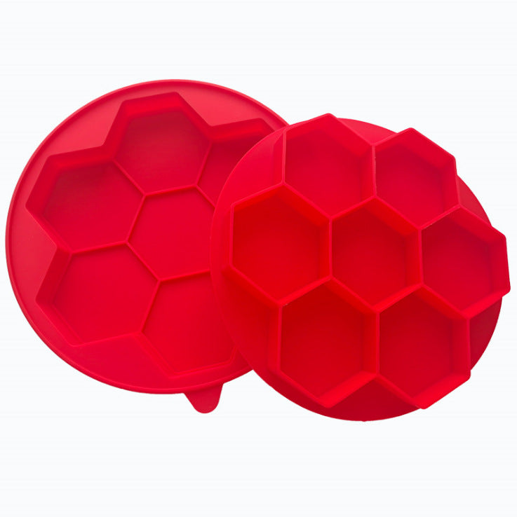 7-Hole Hexagonal Silicone Burger Patty Mold