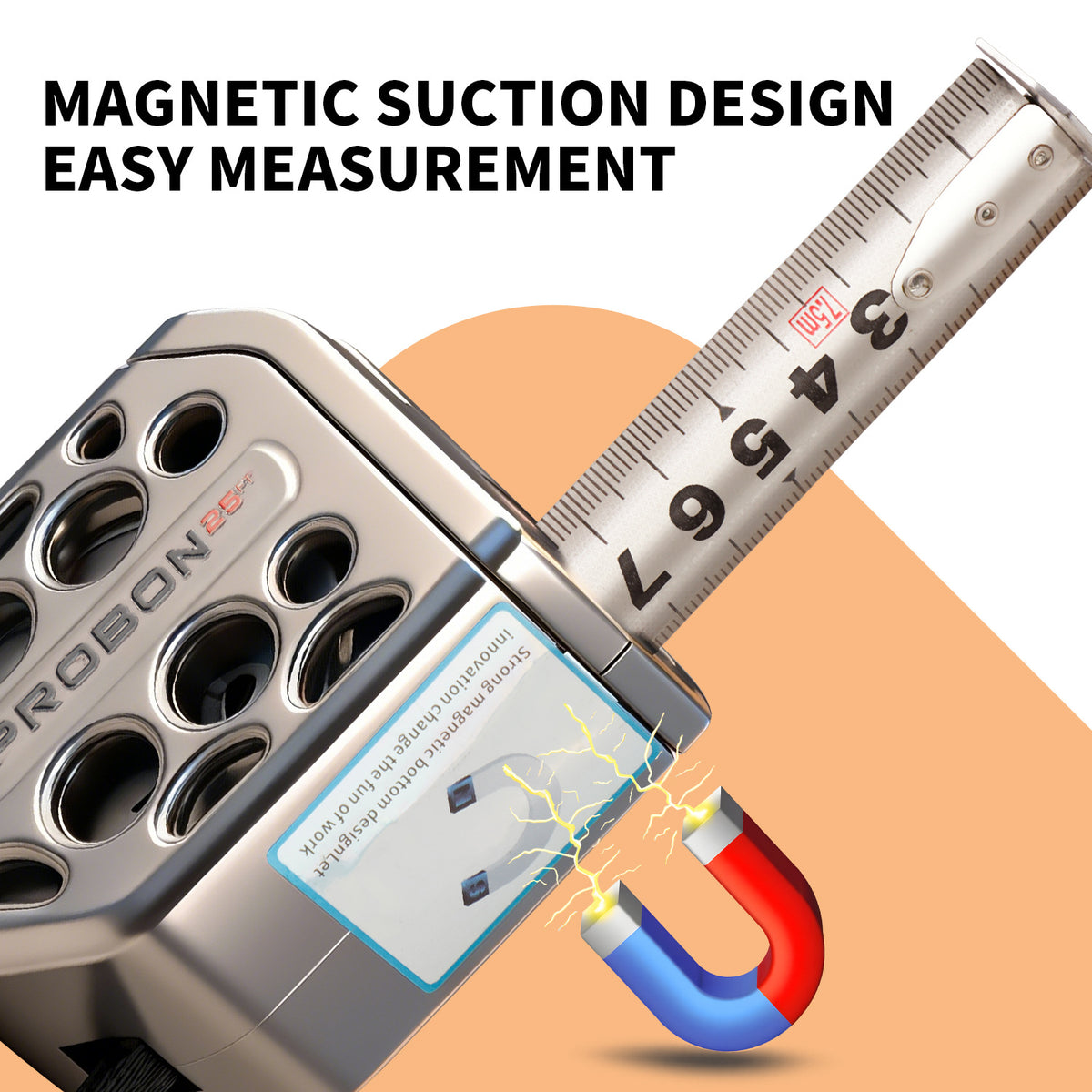 Hollow Auto Lock Stainless Steel Tape Measure,Anti-Fall, Wear-Resistant
