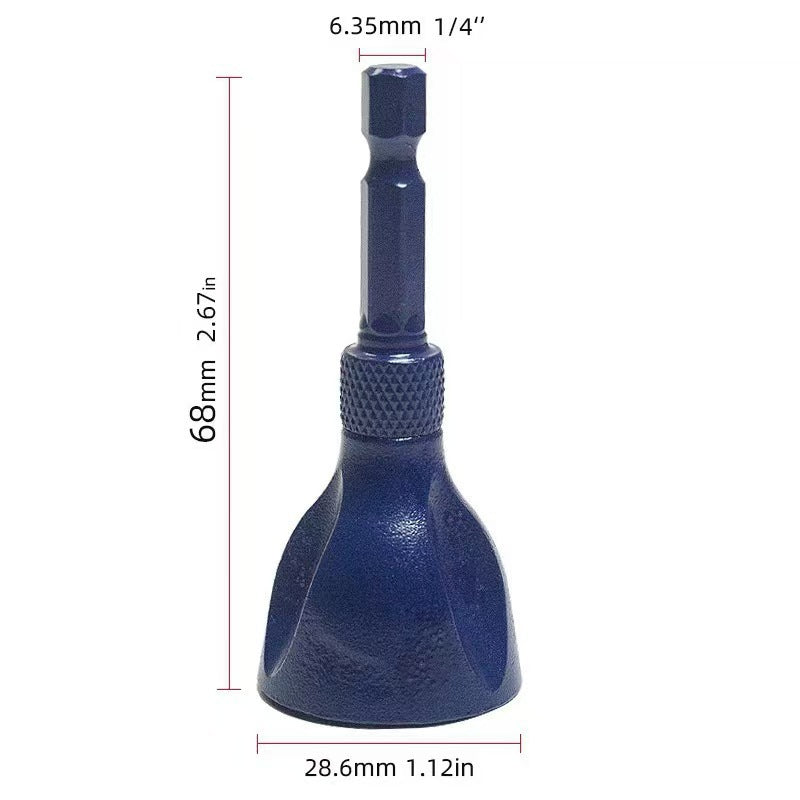 Deburring External Chamfer Tool, 3 Carbide Blades Quick Release 1/4 Inch Hex Shank Removing Burr Chamfering Drill Bits Set Kit for Remove or Repair Damaged Threaded Rod Bolt Pipe