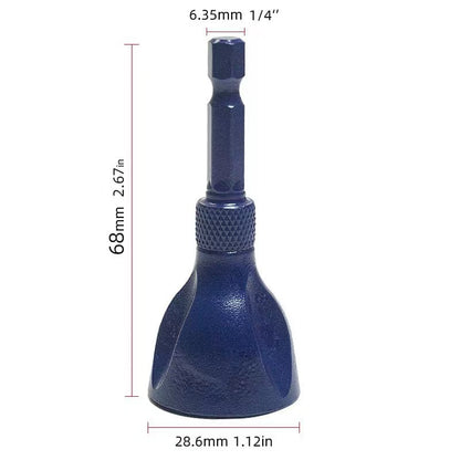 Deburring External Chamfer Tool, 3 Carbide Blades Quick Release 1/4 Inch Hex Shank Removing Burr Chamfering Drill Bits Set Kit for Remove or Repair Damaged Threaded Rod Bolt Pipe