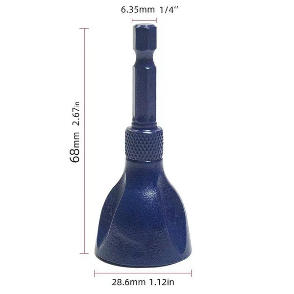 Deburring External Chamfer Tool, 3 Carbide Blades Quick Release 1/4 Inch Hex Shank Removing Burr Chamfering Drill Bits Set Kit for Remove or Repair Damaged Threaded Rod Bolt Pipe